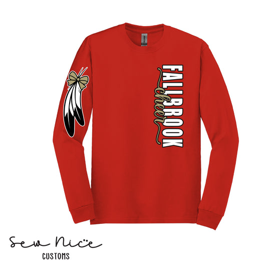 Fallbrook Cheer- Side Design- Unisex Youth/Adult Long Sleeve Shirt- FPW CHEER