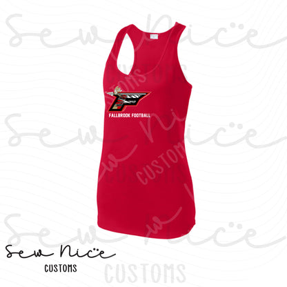 F Football Logo Dri Fit Ladies Racerback Tank Top