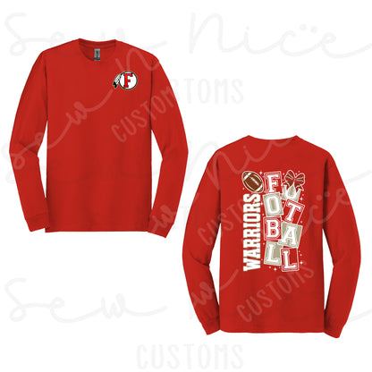 Warriors Football Block-Long Sleeve Shirt