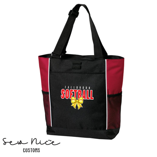Fallbrook Softball Bow Design - Tote
