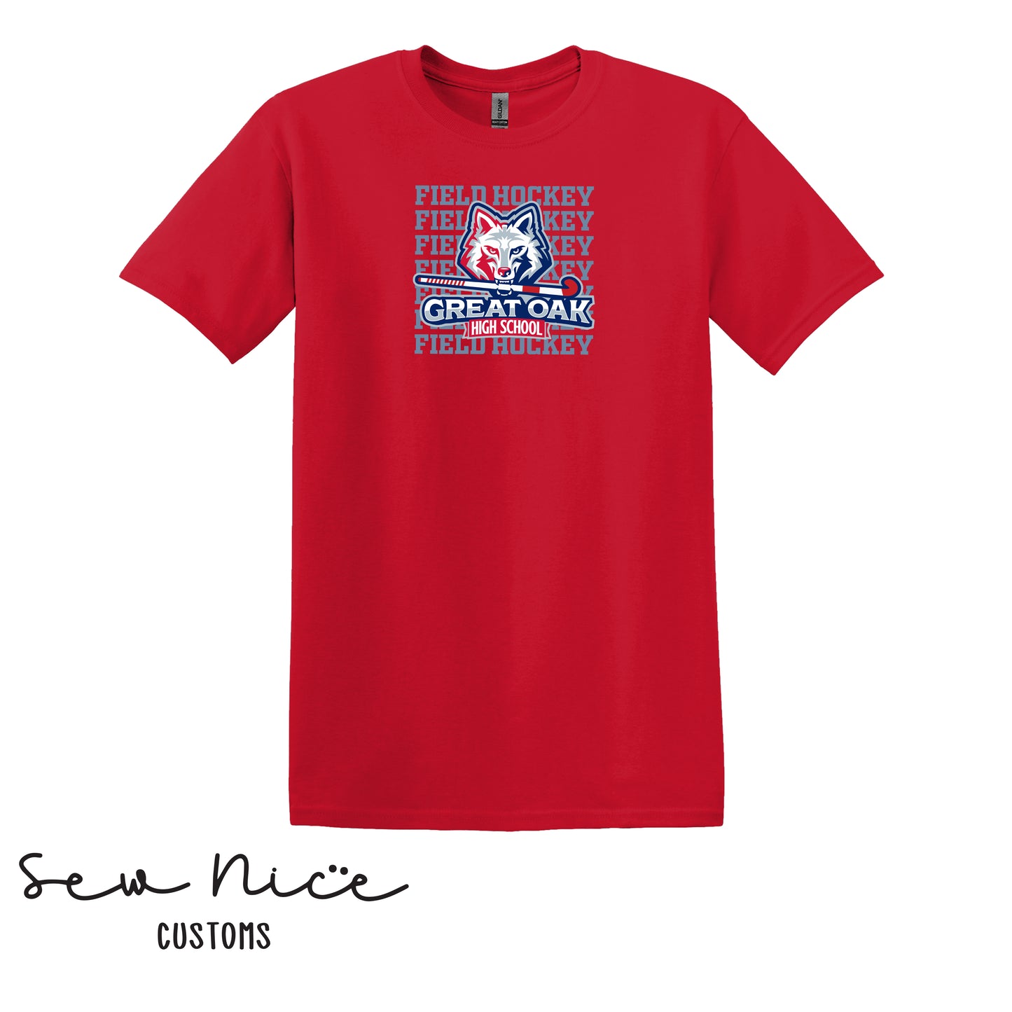 GO Stacked Field Hockey- Unisex Adult/Youth T-Shirt