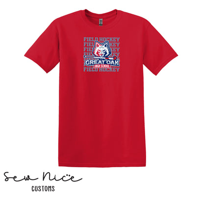 GO Stacked Field Hockey- Unisex Adult/Youth T-Shirt