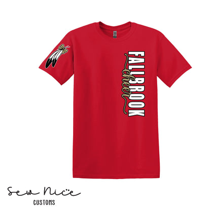 Fallbrook Cheer- Side Design-Unisex Adult/Youth T-Shirt- FPW CHEER