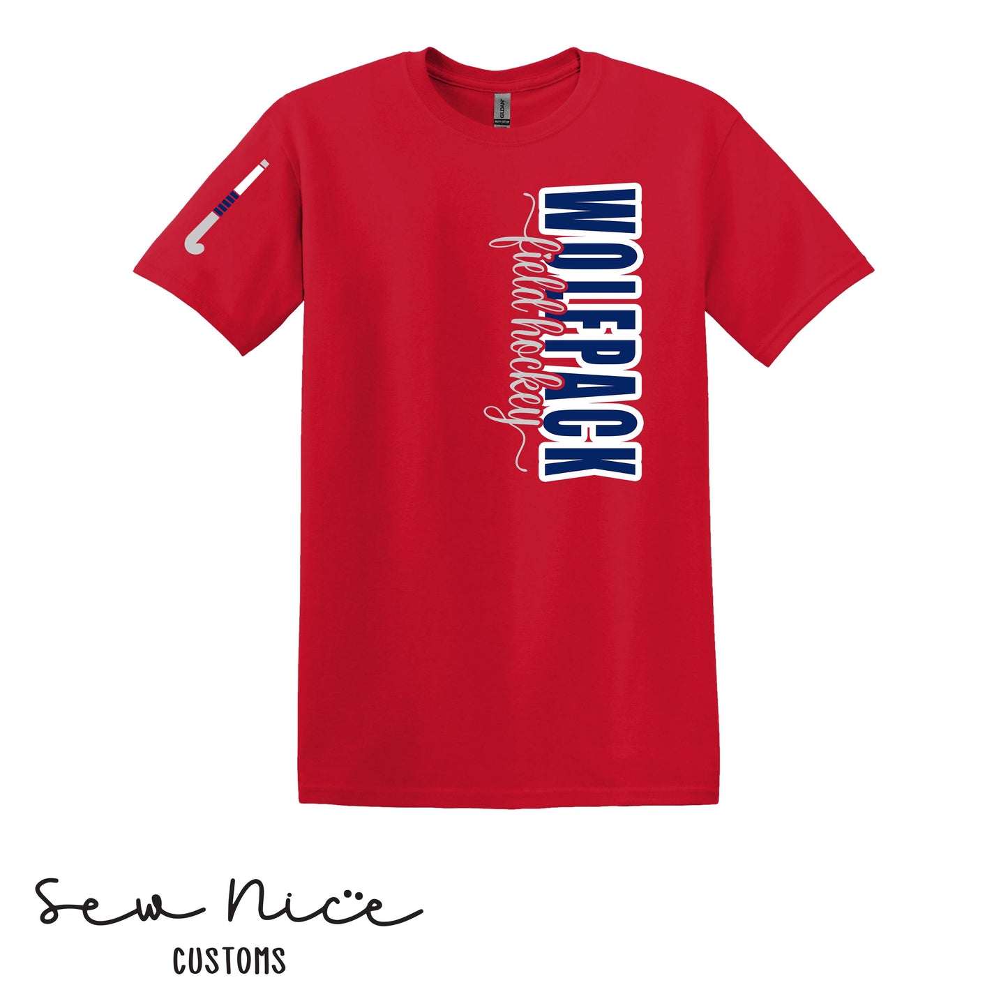 GO Wolfpack Field Hockey SIDE DESIGN- Unisex Adult/Youth Shirt