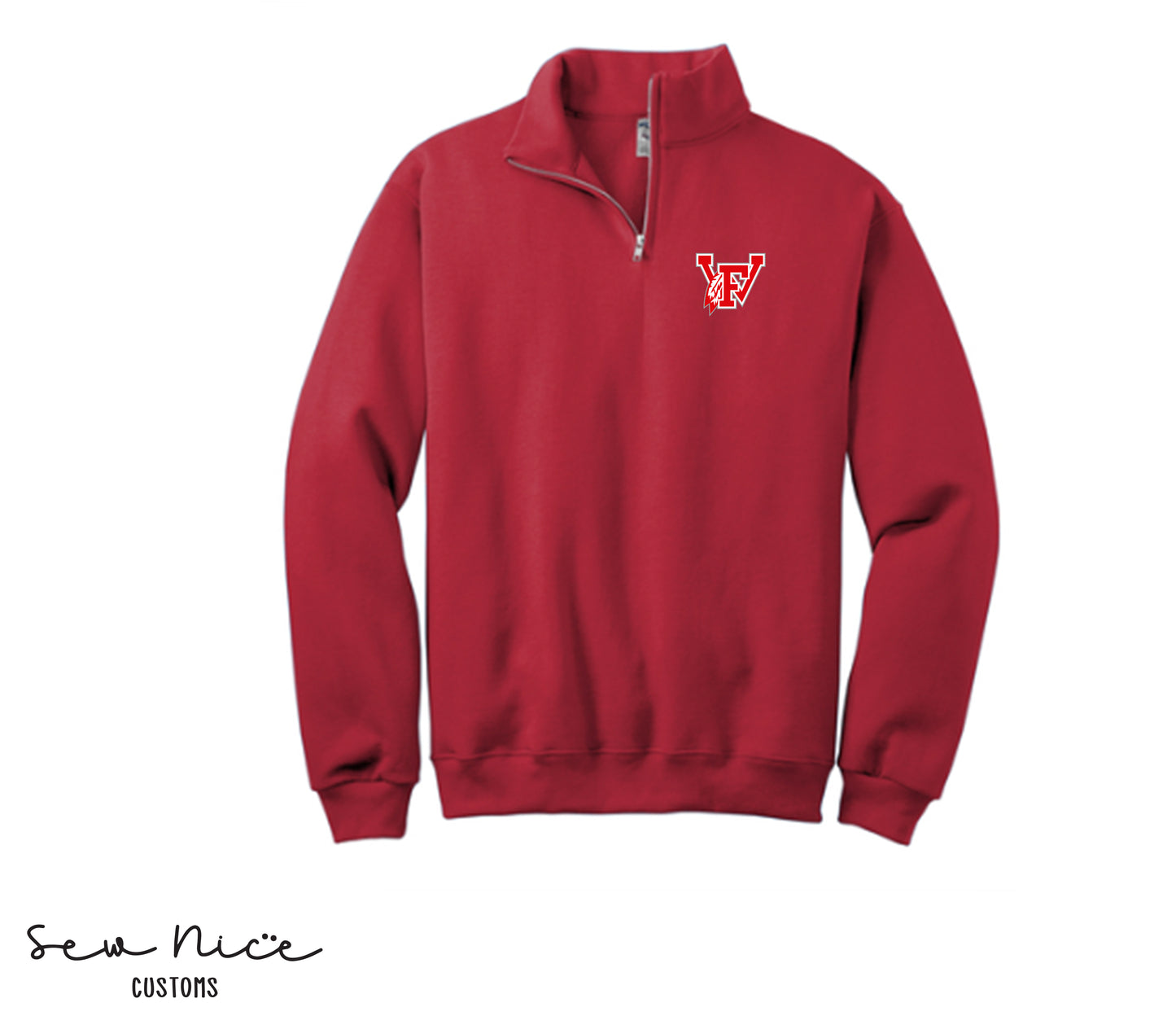 Embroidered FW 12U Logo- Adult/Youth Unisex 1/4 Zip Sweatshirt