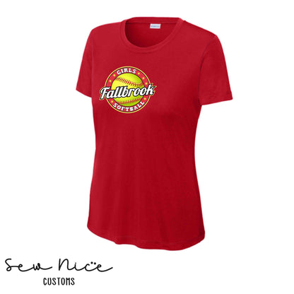 Fallbrook Girls Softball Logo- Ladies Dri Fit Shirt