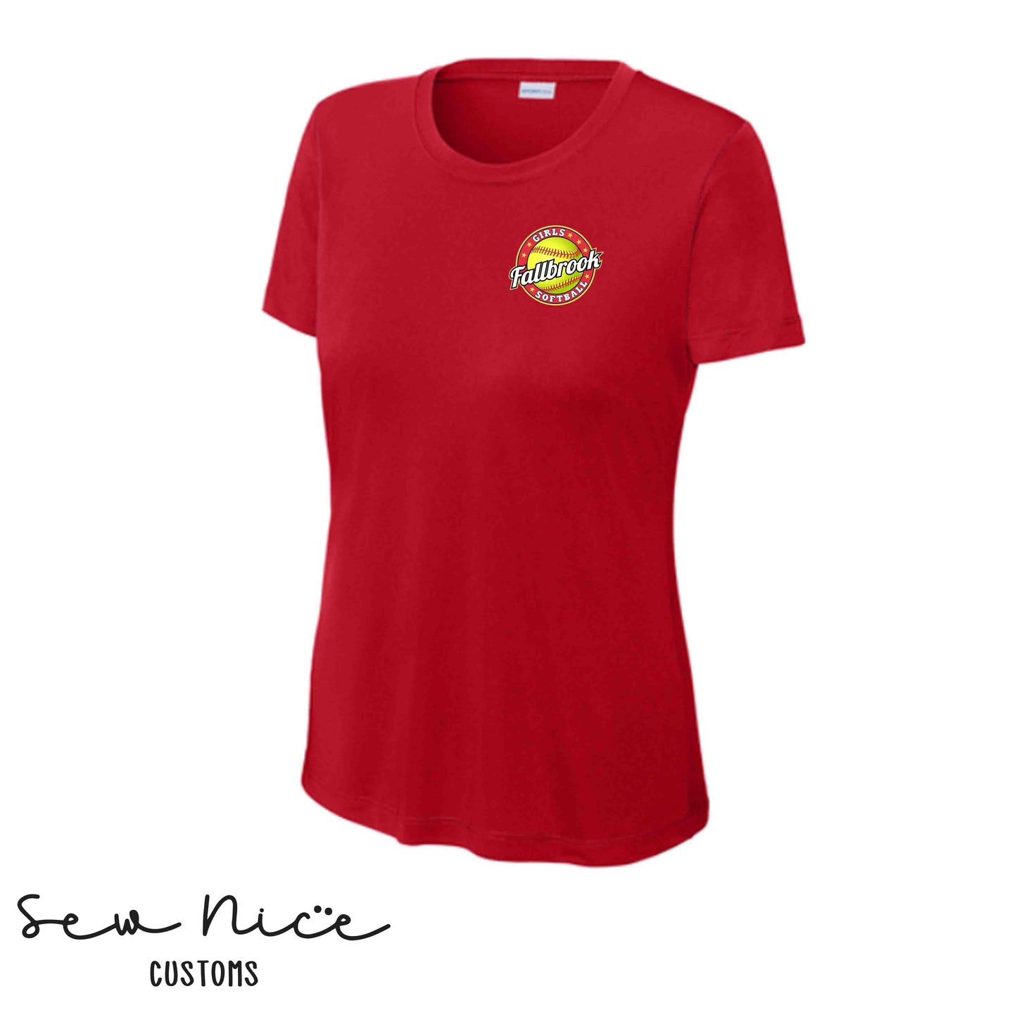 Fallbrook Girls Softball Logo- Ladies Dri Fit Shirt