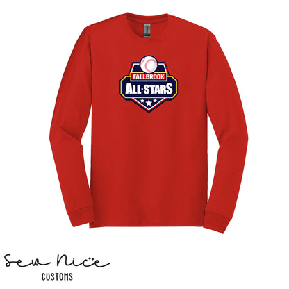 Fallbrook All Star Logo- Unisex Cotton Long Sleeve Shirt