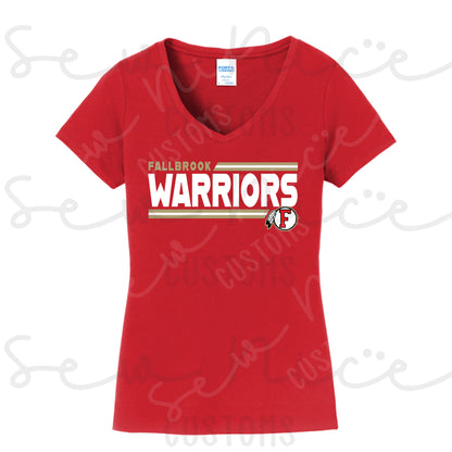 Warrior Lines- Ladies V-Neck