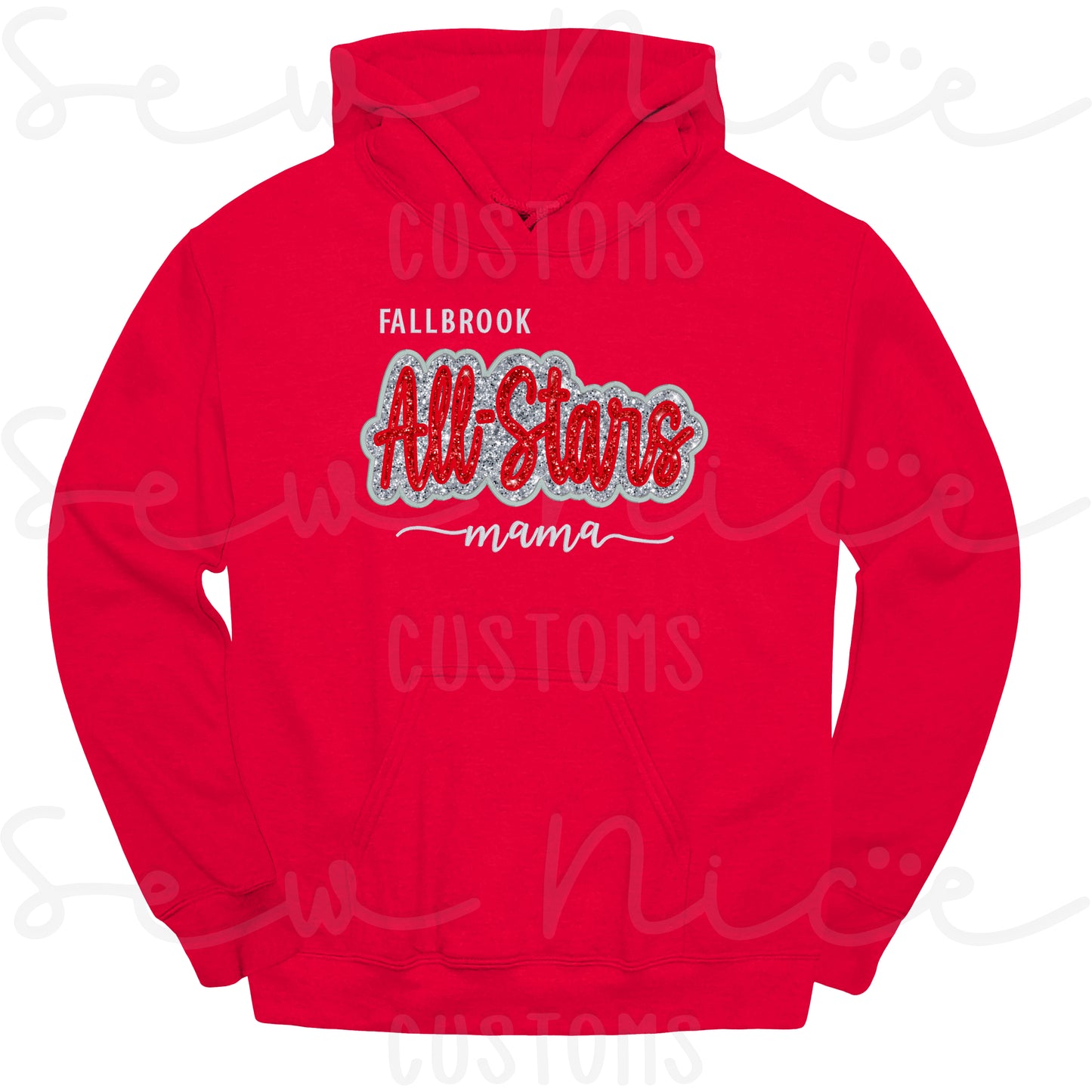 Fallbrook All Stars Glitter Applique