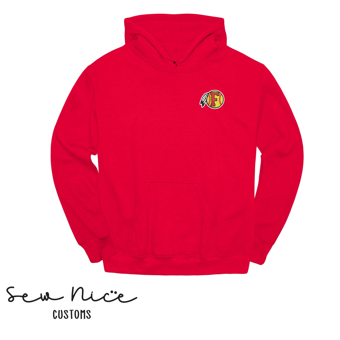 Embroidered FHS Softball Dreamcatcher Logo - Unisex Adult/Youth Hoodie