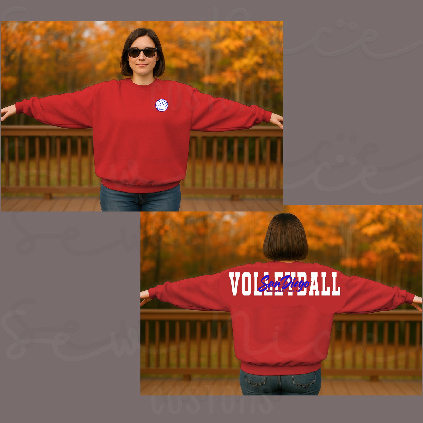 San Diego Volleyball Shoulder Print Sweatshirt