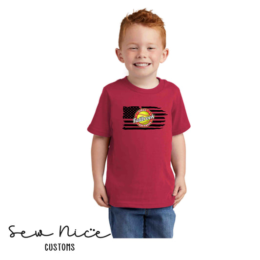 American Flag Softball -Unisex TODDLER Shirt