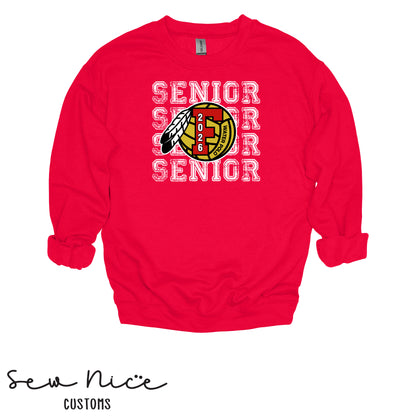 FHS Water Polo Stacked SENIOR 2026- Unisex Adult/Youth Crewneck Sweatshirt
