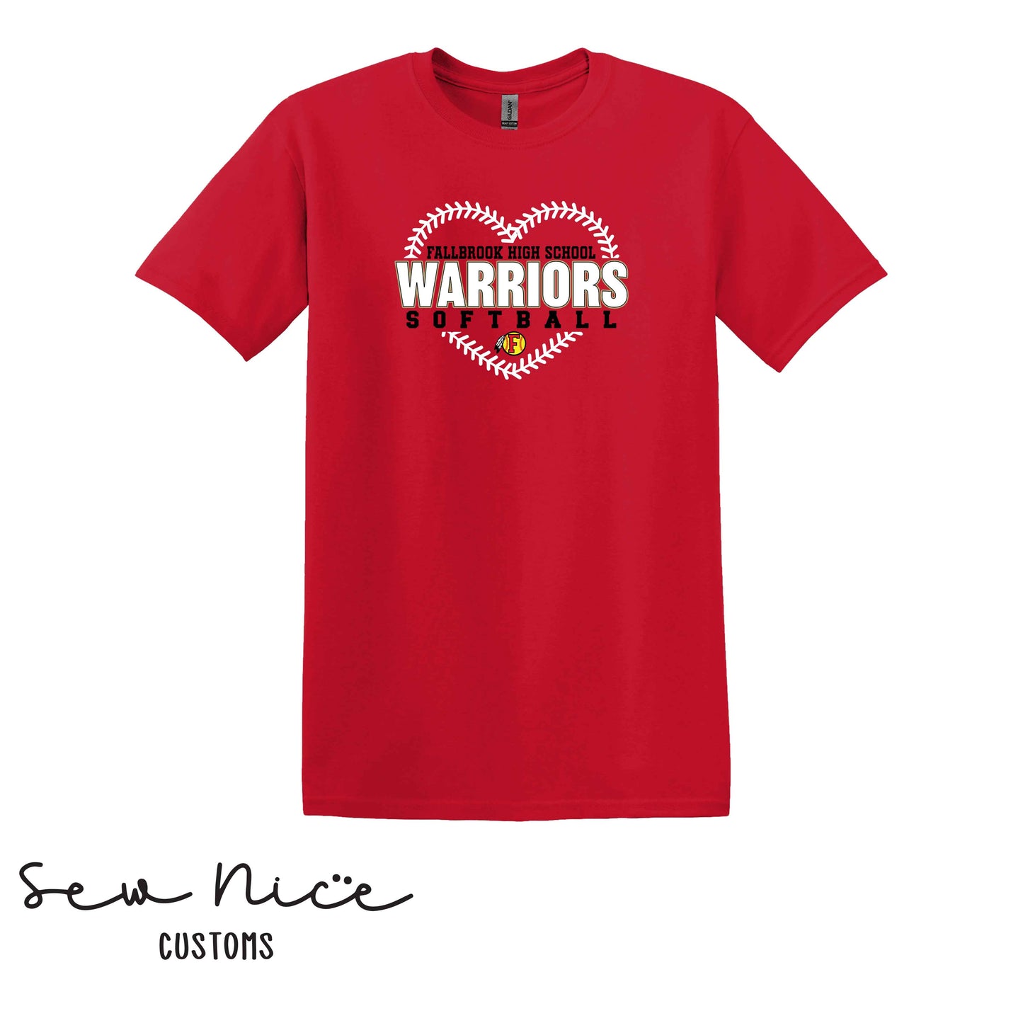 FHS Warriors Seam Heart- Unisex Adult/Youth T-Shirt
