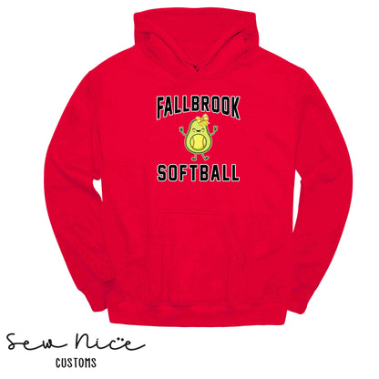 Fallbrook Avocado Softball Girl Design - Unisex Hoodie