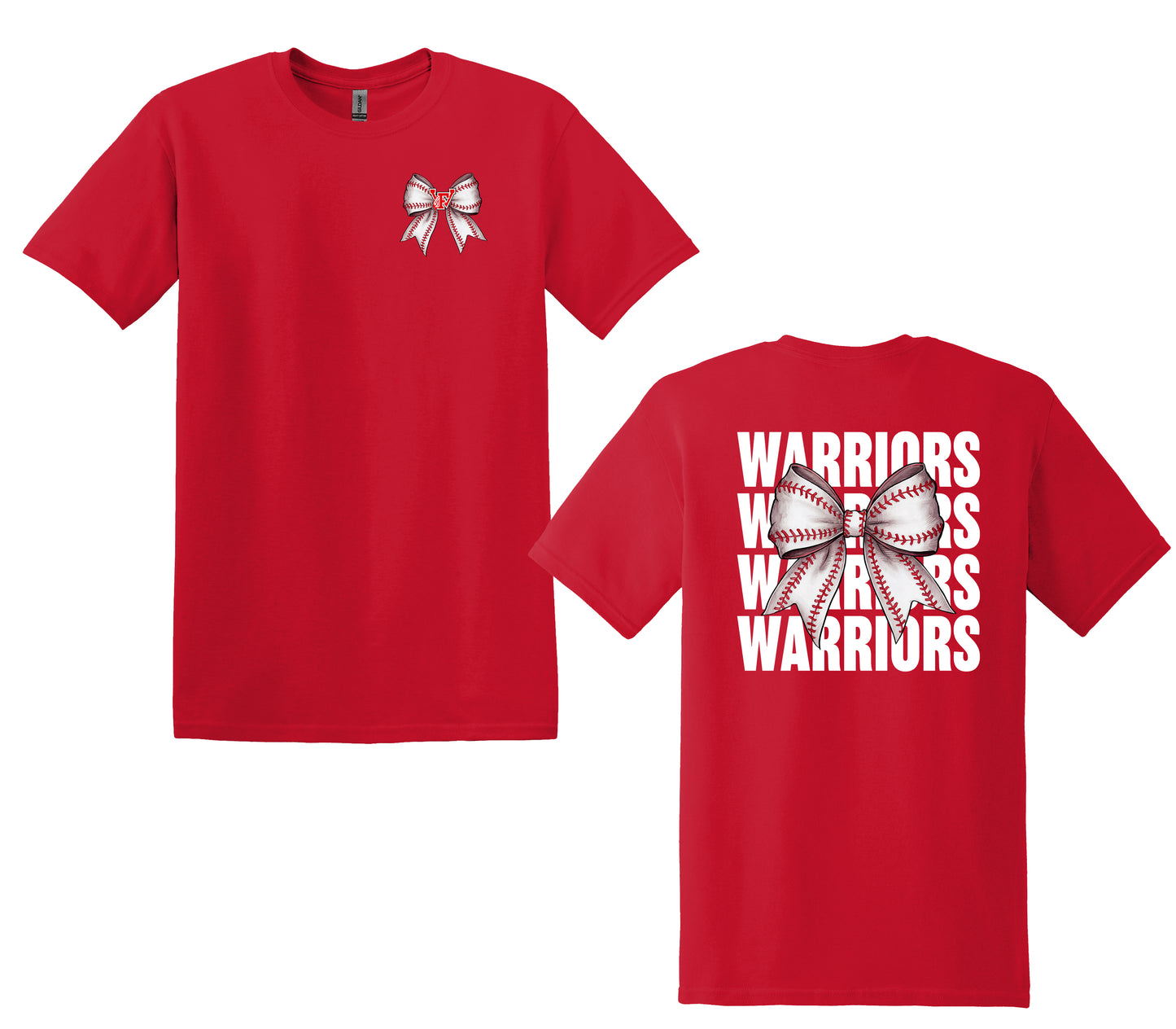 Warriors Baseball Bow- Unisex Adult/Youth T-Shirt