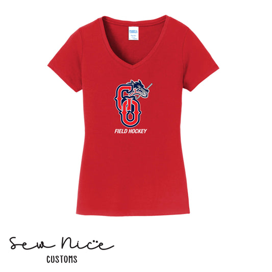Go Field Hockey- Ladies V-Neck Shirt