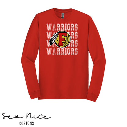 Warriors Stacked FHS Water Polo- Unisex Adult/Youth Long Sleeve Shirt