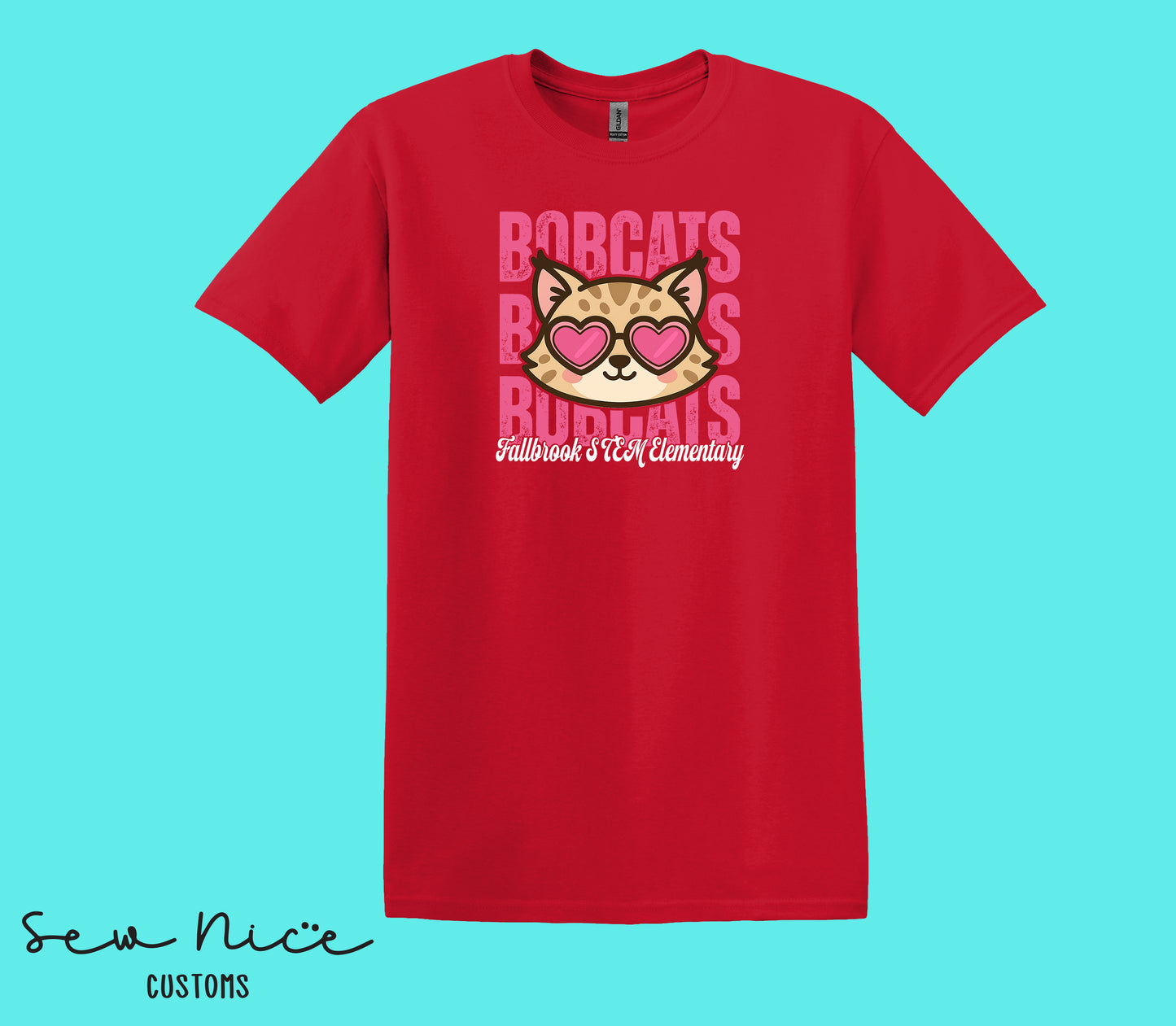 Bobcats Valentine's- Unisex Adult/Youth T-Shirt