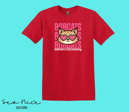 Bobcats Valentine's- Unisex Adult/Youth T-Shirt