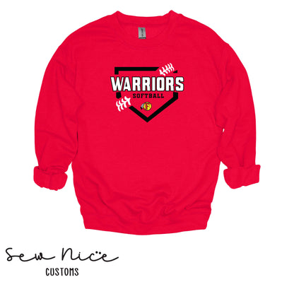 FHS Softball Plate- Unisex Adult/Youth Crewneck Sweatshirt