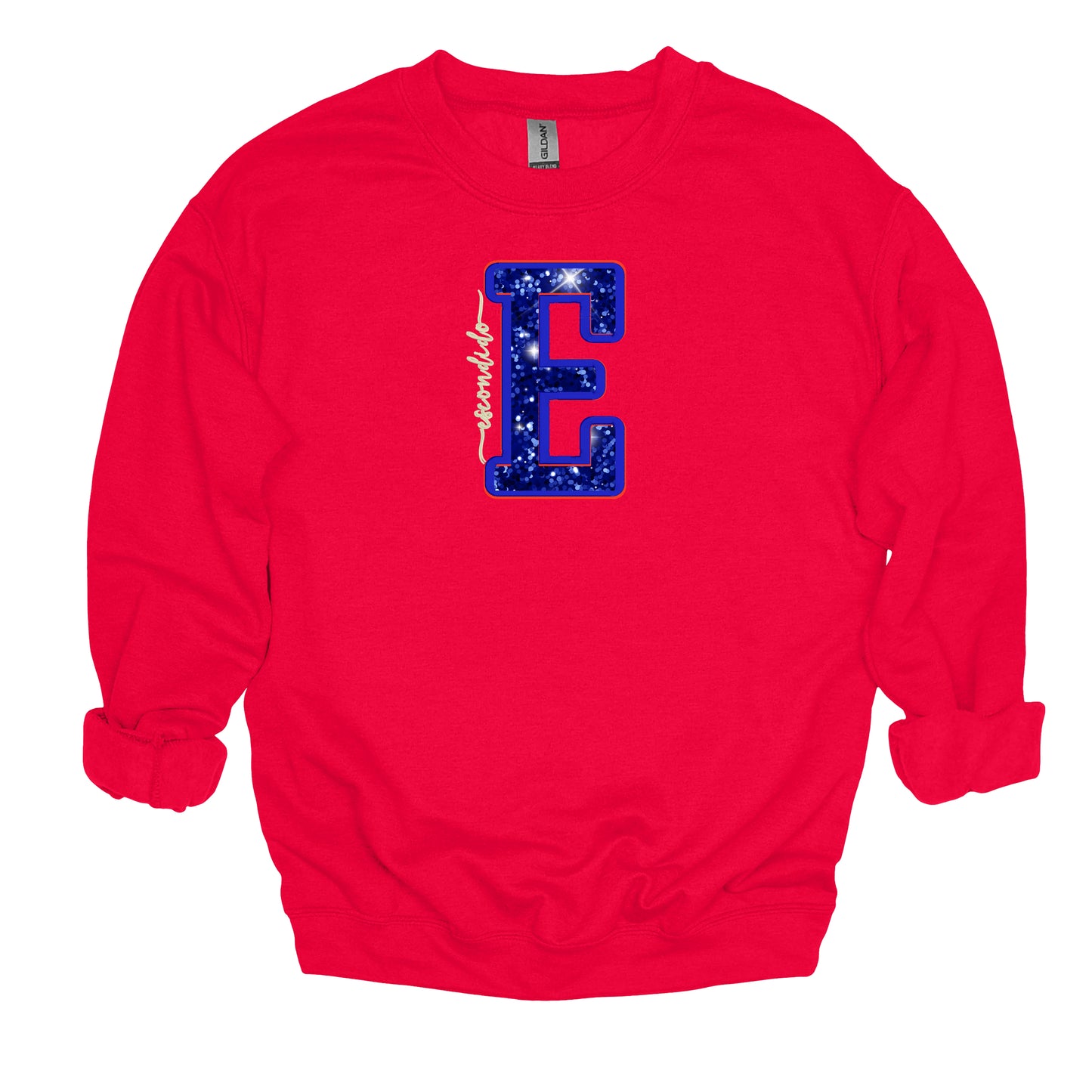 Embroidered Sequin Applique E "Escondido"  - Unisex Crewneck