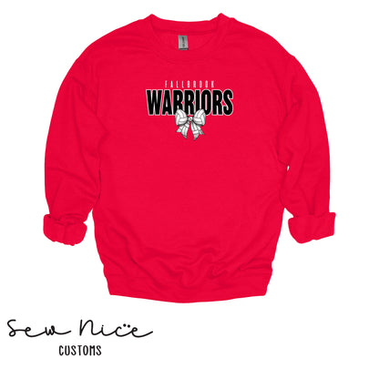 Fallbrook Warriors Volleyball Bow- Unisex Adult/Youth Crewneck Sweatshirt