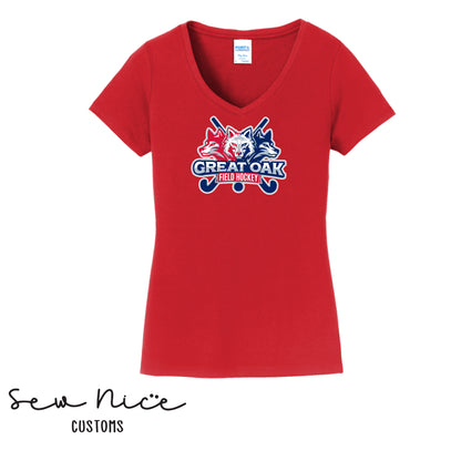 GO Wolfpack Field Hockey Ladies V-Neck Shirt
