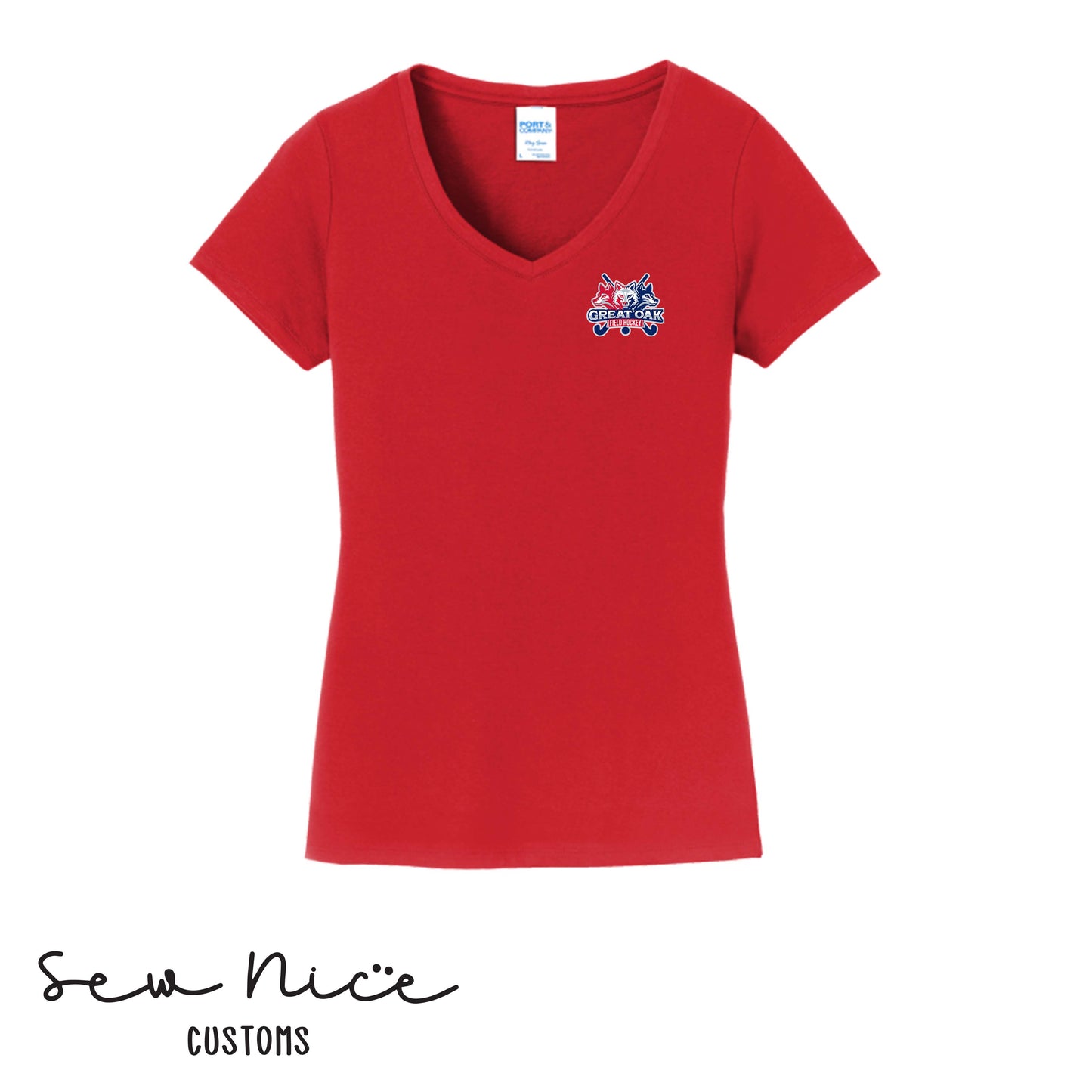 GO Wolfpack Field Hockey Ladies V-Neck Shirt