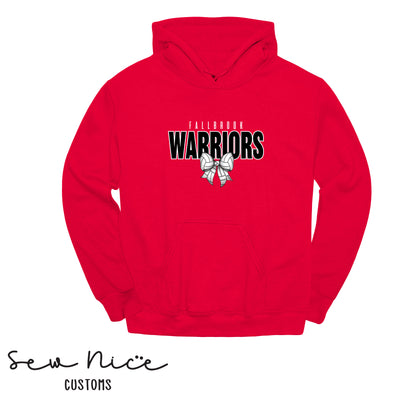 Fallbrook Warriors Volleyball Bow- Unisex Adult/Youth Hoodie