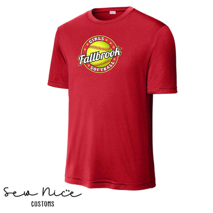 Fallbrook Girls Softball Logo- Unisex Dri Fit Shirt