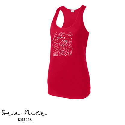 FYB Doodle Game Day- Ladies Dri Fit Tank Top