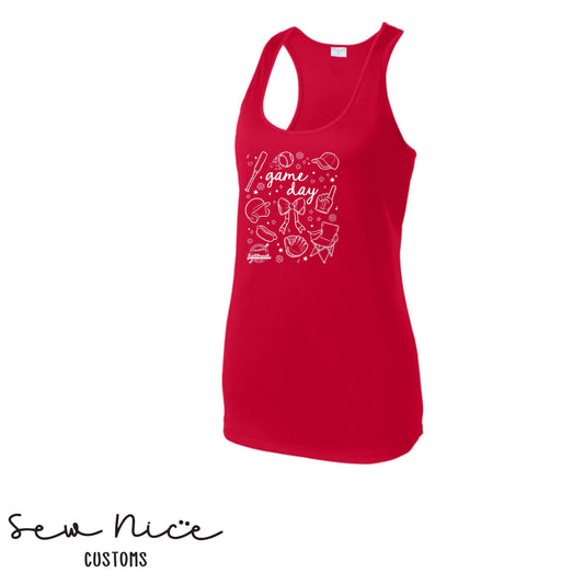 FYB Doodle Game Day- Ladies Dri Fit Tank Top