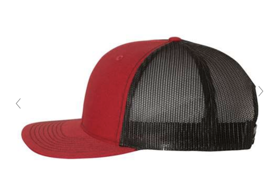 Fallbrook Embroidered Logo -Red with Black Mesh Hat