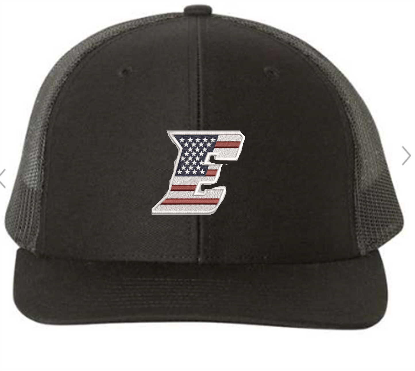 Embroidered American Flag "E" Richardson Trucker Hat