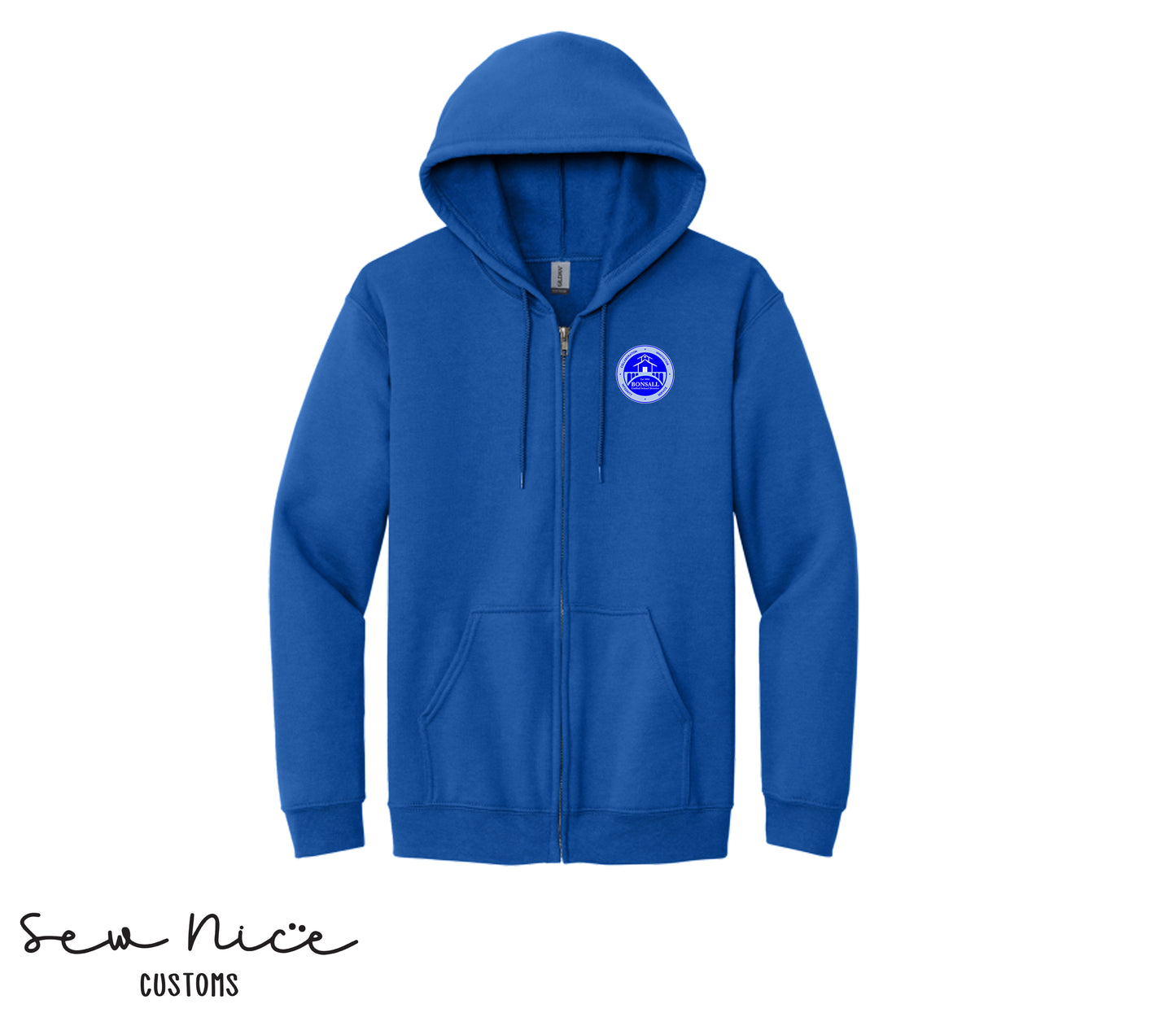 Bonsall District Logo LADIES Adult Full Zip Hoodie