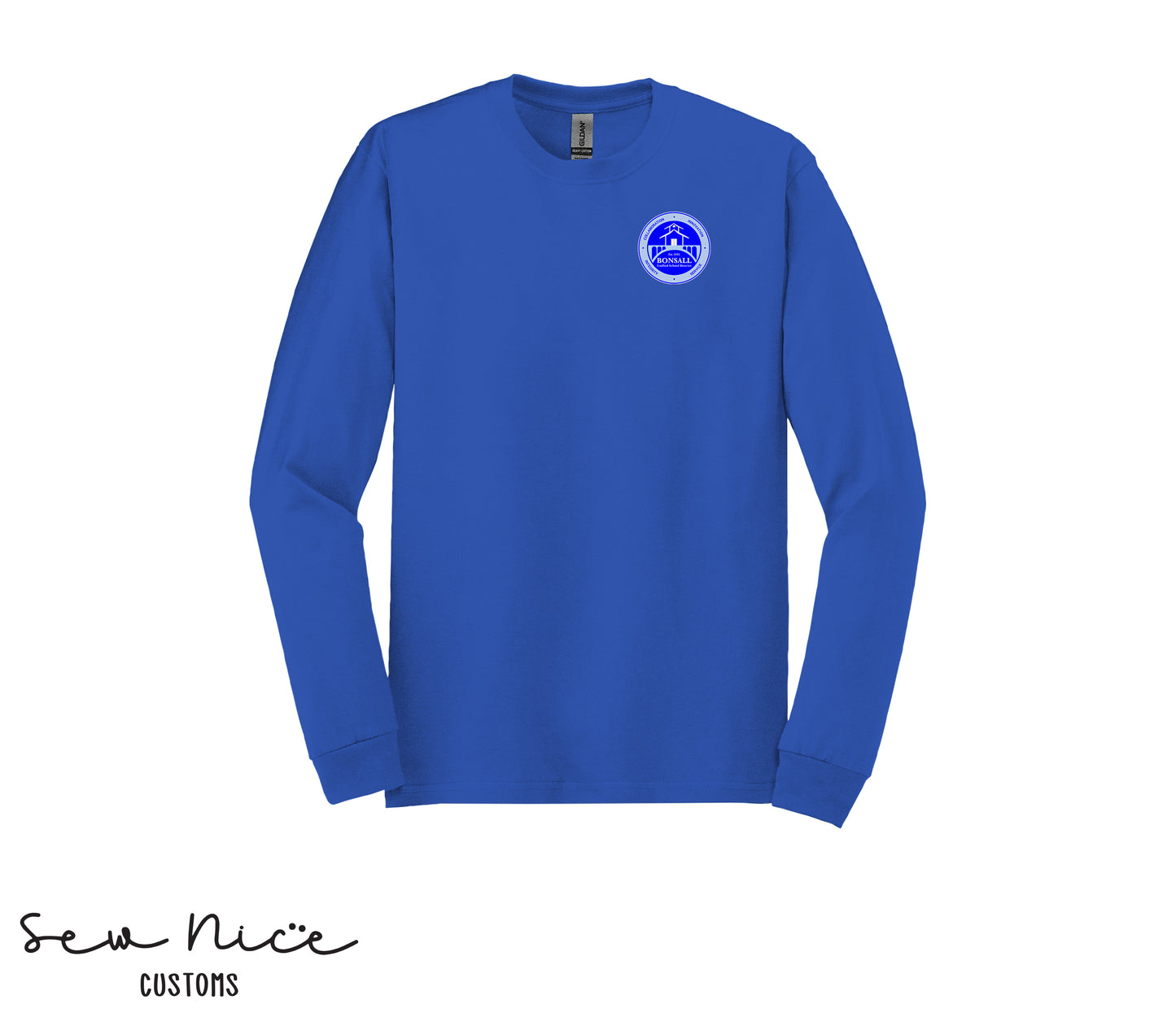 Bonsall District Logo- Unisex Adult Long Sleeve Shirt