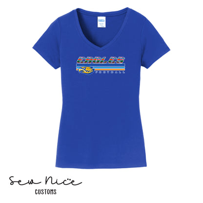 SP Serape Eagles Ladies V-Neck Shirt