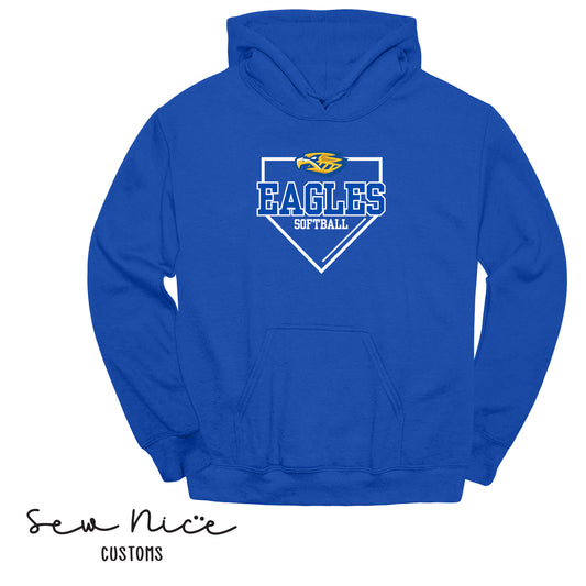 Eagles Softball Plate- Hoodie