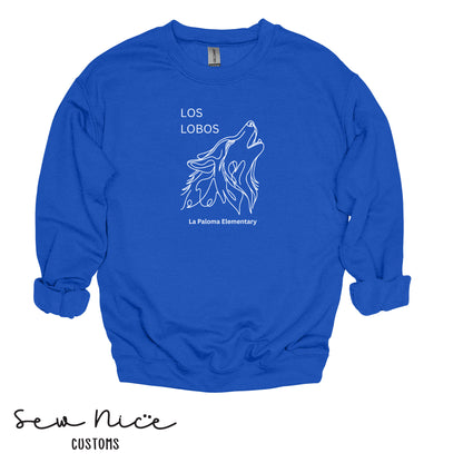 Los Lobos Line Drawing- Unisex Adult/Youth Crewneck Sweatshirt