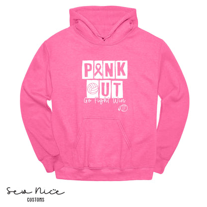 PINK OUT- Go Fight Win- FHS Volleyball -Unisex Adult/Youth Hoodie