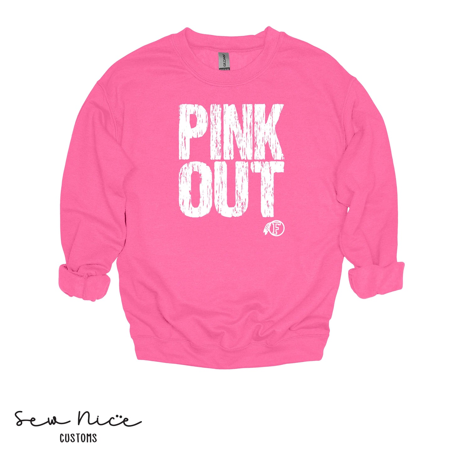 PINK OUT- FHS Volleyball- Unisex Adult/Youth Crewneck Sweatshirt