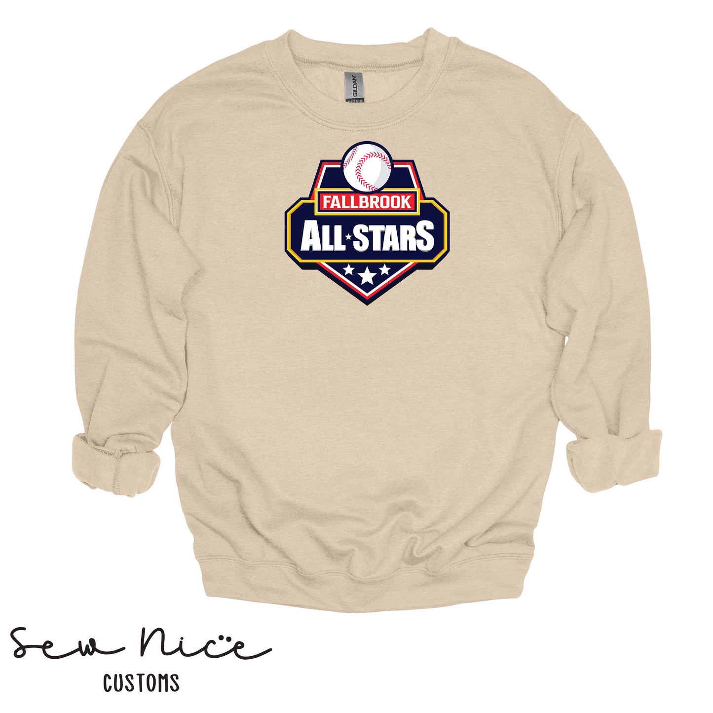 Fallbrook All Star Logo - Unisex Cotton Crewneck