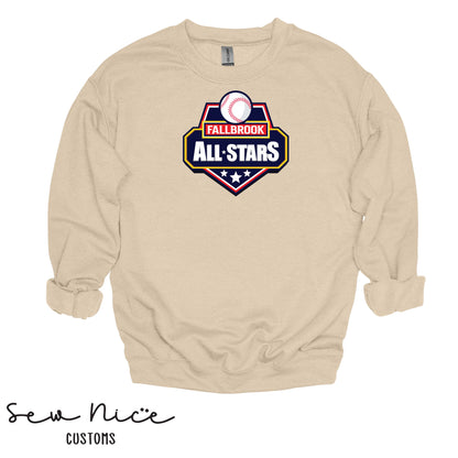 Fallbrook All Star Logo - Unisex Cotton Crewneck