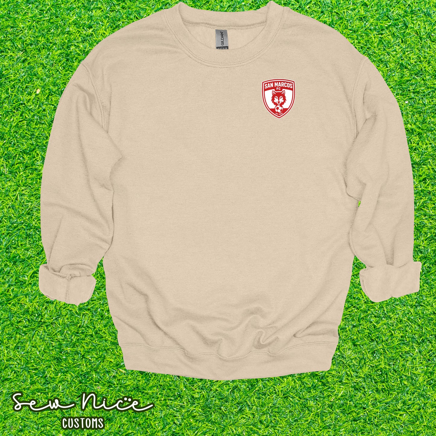 EMBROIDERED San Marcos FC- Unisex Adult/Youth Crewneck Sweatshirt