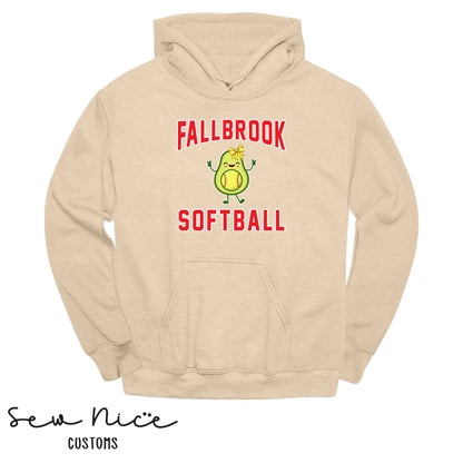 Fallbrook Avocado Softball Girl Design - Unisex Hoodie