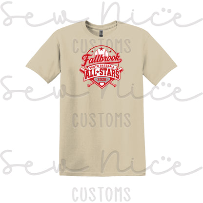 Fallbrook Youth Baseball- ALL STARS 2026- Unisex T-Shirt
