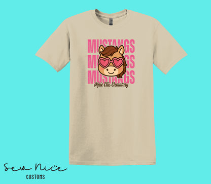 Mustangs Valentine's- Unisex Adult/Youth T-Shirt