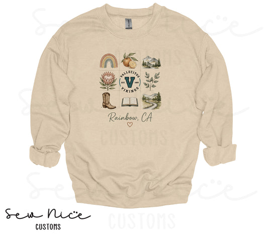 Rainbow Collage- Unisex Crewneck Sweatshirt